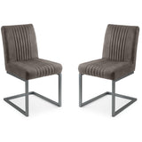 Brooklyn Dining Chair Charcoal Grey Gunmetal Leg(2 Chairs)