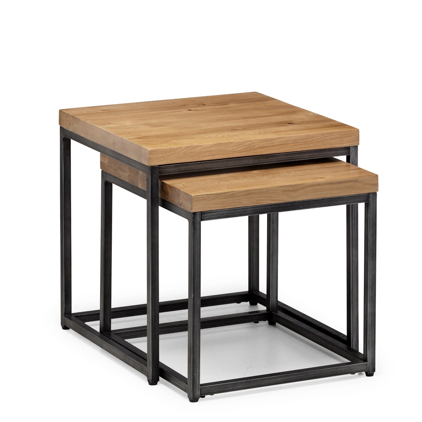 Brooklyn Nesting Lamp Tables_ Oak & Metal