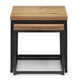 Brooklyn Nesting Lamp Tables_ Oak & Metal