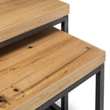 Brooklyn Coffee Table Solid Oak & Gunmetal