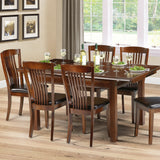 Canterbury Extend. Dining Table & Canterbury Dining Chair Rubberwood Mahogany Finish(6 Chairs)