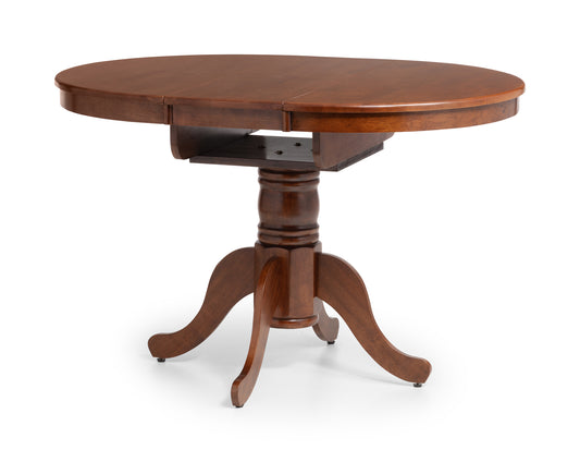 Canterbury Round Extending Dining Table Rubberwood Mahogany Finish