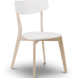 Casa Rect. Dining Table & Casa Dining Chair White Lacquer with Limed Oak Legs(4 Chairs)