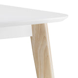 Casa Rectangular Dining Table White Lacquer with Limed Oak Legs