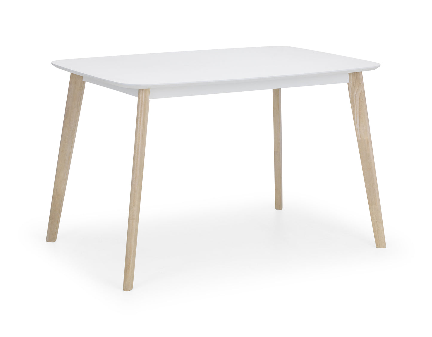 Casa Rect. Dining Table + Casa Dining Chair White Lacquer with Limed Oak Legs(4 Chairs)