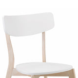 Casa Rect. Dining Table & Casa Dining Chair White Lacquer with Limed Oak Legs(4 Chairs)