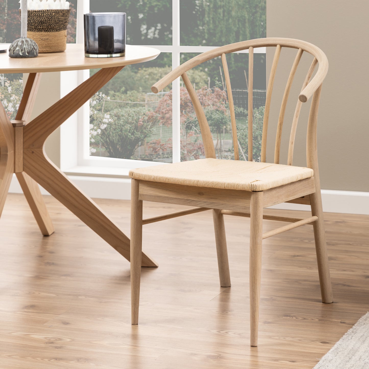 Cassandra Dining Chair in White Oak (2 Chairs)