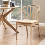 I_Duncan Round Dining Table in White Oak & Cassandra Dining Chair in White Oak(4 Chairs)