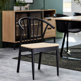 Montreux Round Extending Dining Table & Cassandra Dining Chair Black