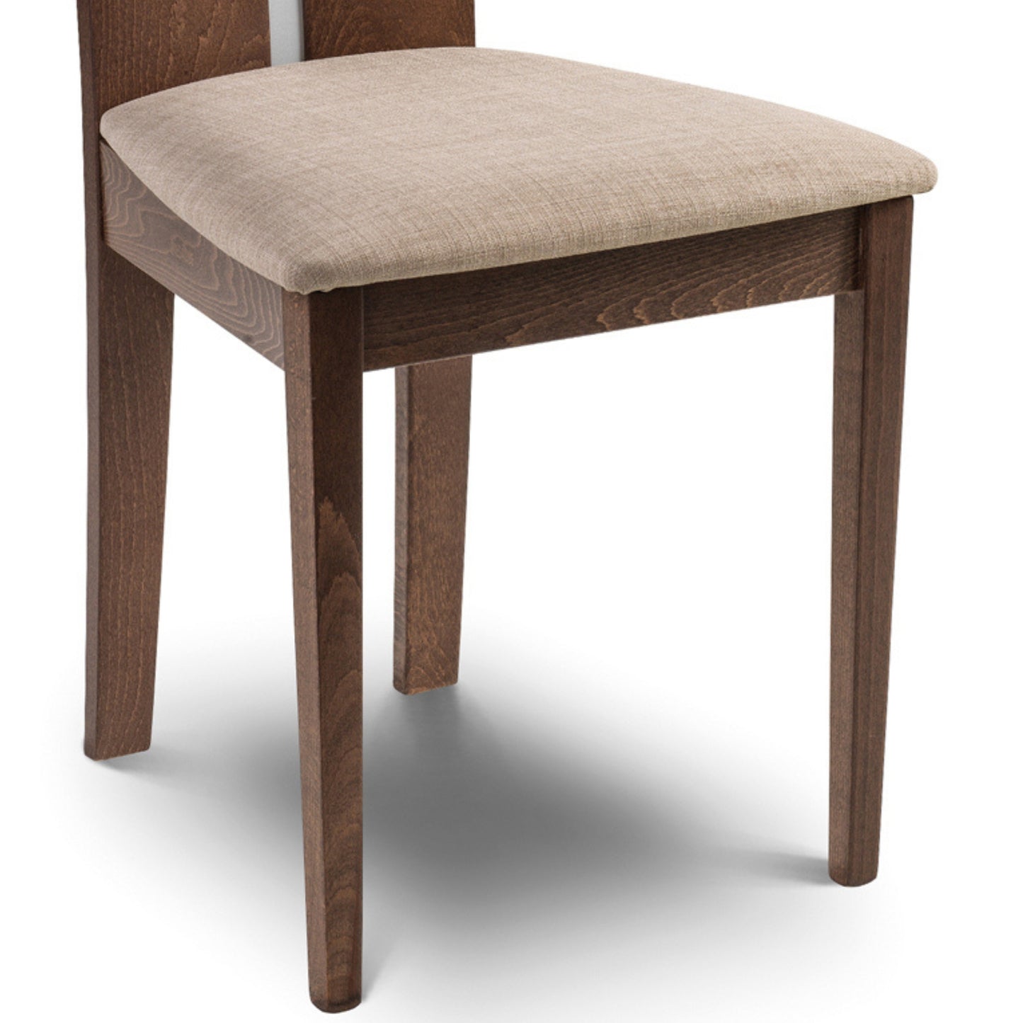 Cayman Dining Chair Polyester Fabric Beech Frame Walnut with Metal Effect Insert(2 Chairs)