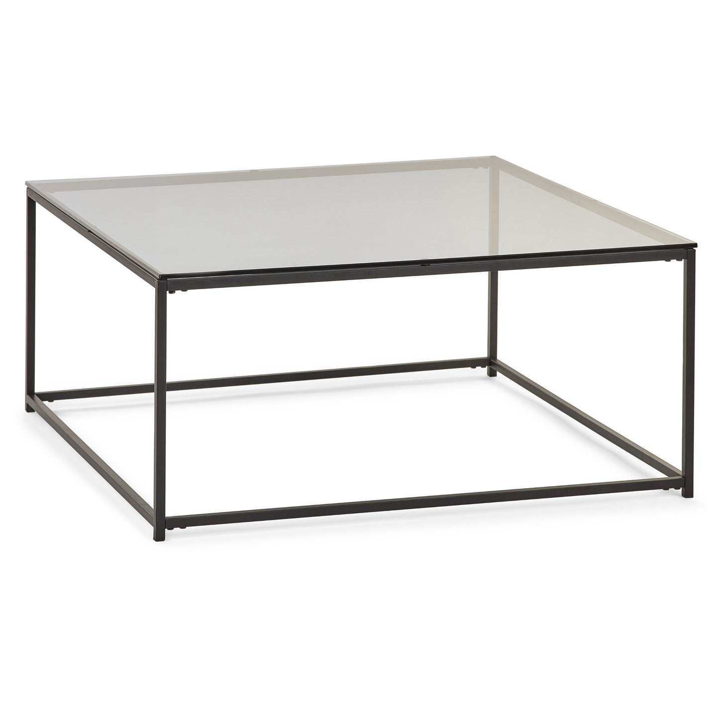 Chicago Square Coffee Table - Smoked Glass