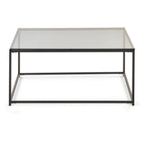 Chicago Square Coffee Table - Smoked Glass