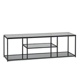 Chicago TV-Unit in Smoked Glass & Metal