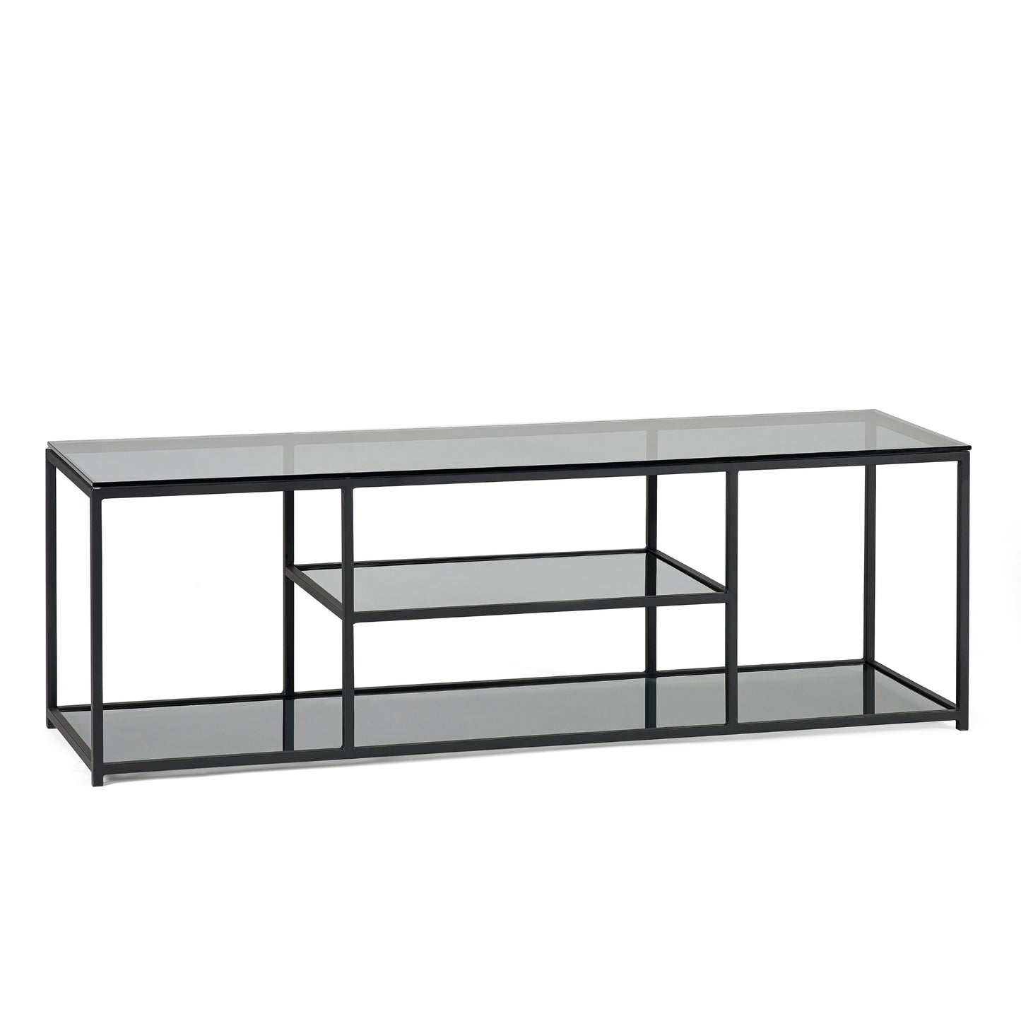 Chicago TV-Unit in Smoked Glass & Metal