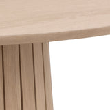 Christo Round Dining Table White Oak &  Becca Dining Chair Beige(4 Chairs)