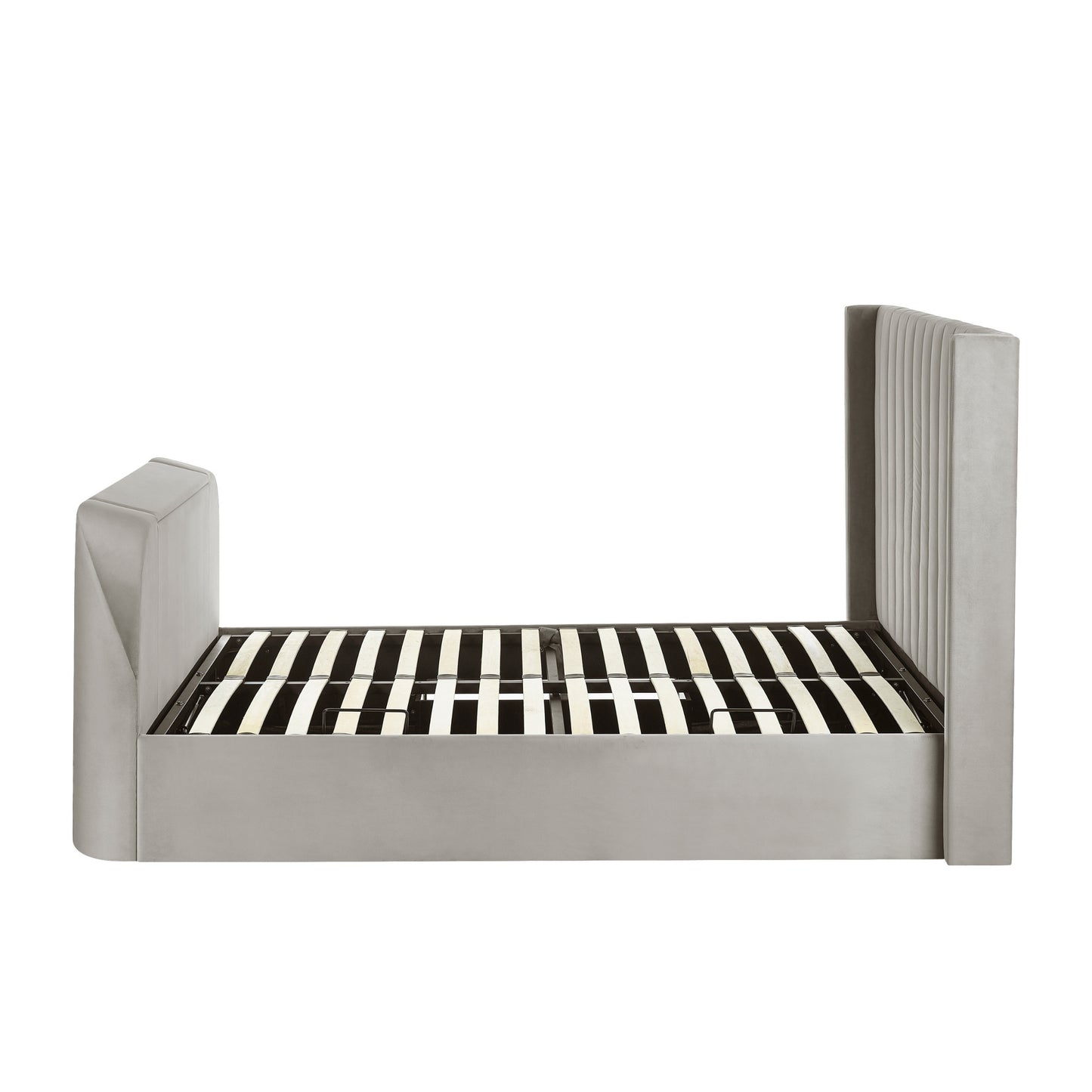 Clara TV Ottoman Bed in Light Grey