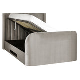 Clara TV Ottoman Bed in Light Grey