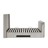 Clara TV Ottoman Bed in Light Grey