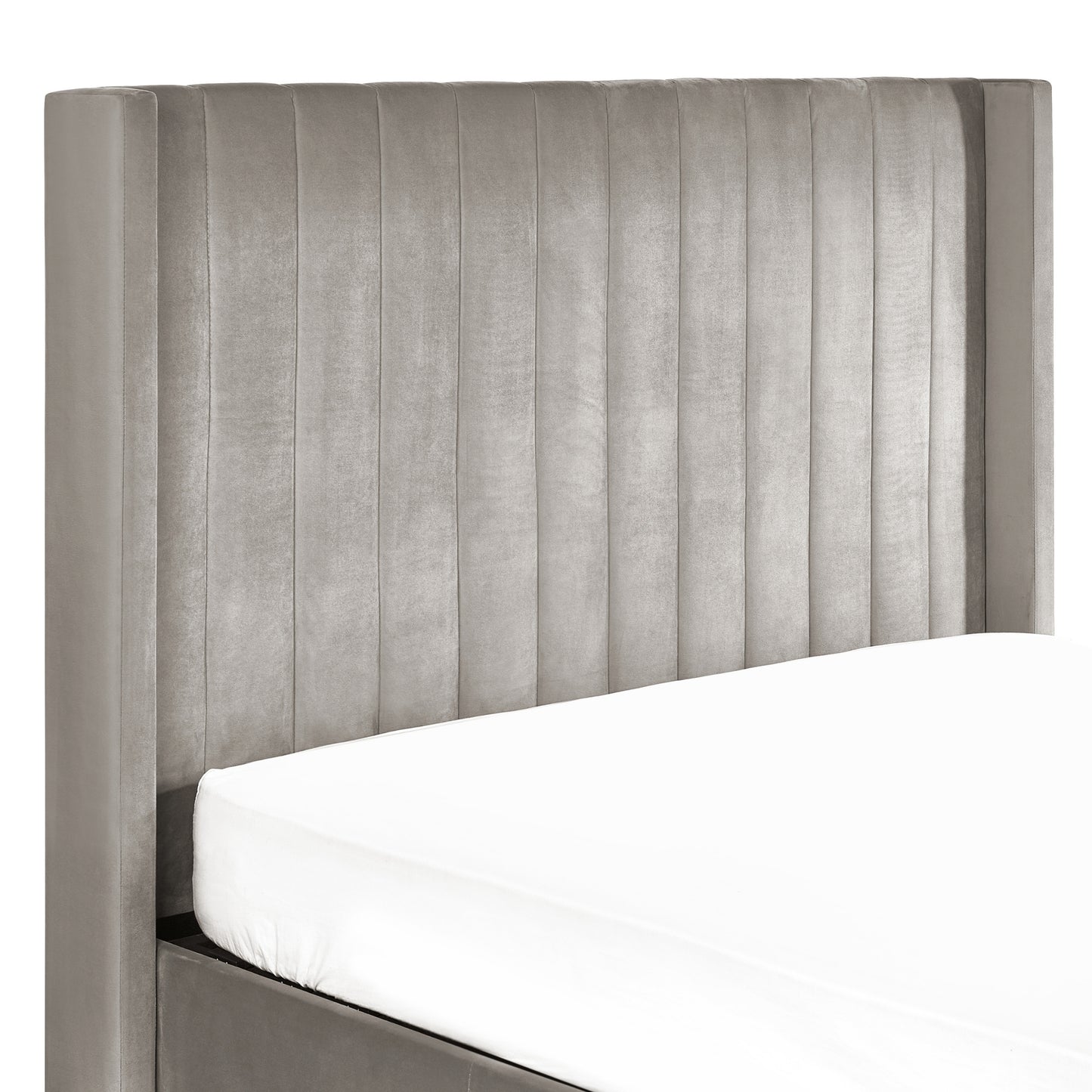 Clara TV Ottoman Bed in Light Grey