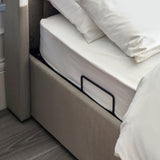 Clara TV Ottoman Bed in Light Grey