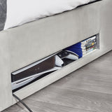Clara TV Ottoman Bed in Light Grey