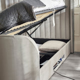 Clara TV Ottoman Bed in Light Grey