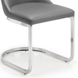 Como Extend. Dining Table Modern Grey High Gloss & Como Cant. D. Chair Grey Chrome(6 Chairs)