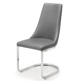 Como Cantilever Dining Chair Grey Chrome(2 Chairs)