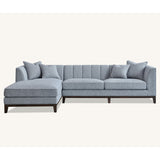 Cooper Corner Sofa with Soft  Boucle Fabric in Dolphin Colour
