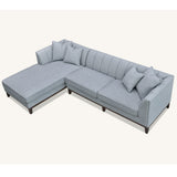 Cooper Corner Sofa with Soft  Boucle Fabric in Dolphin Colour