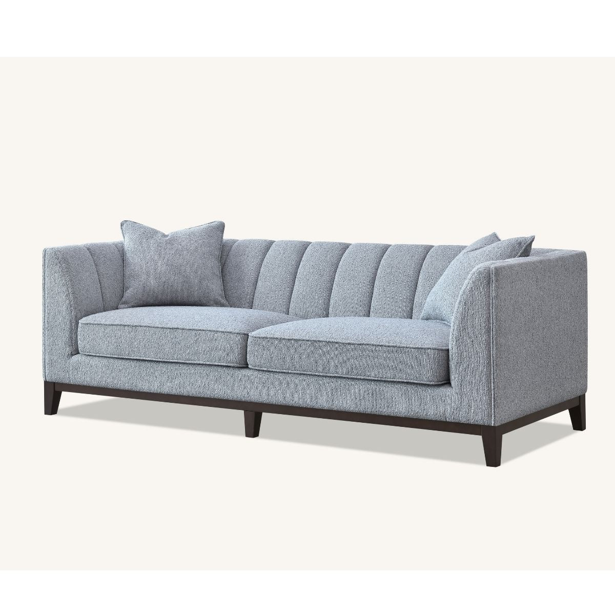 Cooper Corner Sofa with Soft  Boucle Fabric in Dolphin Colour