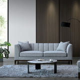 Cooper Corner Sofa with Soft  Boucle Fabric in Dolphin Colour