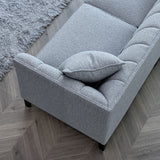 Cooper Corner Sofa with Soft  Boucle Fabric in Dolphin Colour