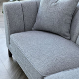 Cooper Corner Sofa with Soft  Boucle Fabric in Dolphin Colour