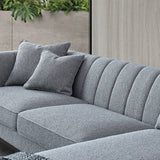 Cooper Corner Sofa with Soft  Boucle Fabric in Dolphin Colour