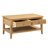 Cotswold Solid Oak Coffee Table with 2 Drawers