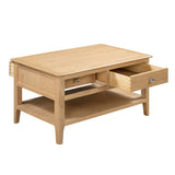 Cotswold Solid Oak Coffee Table with 2 Drawers