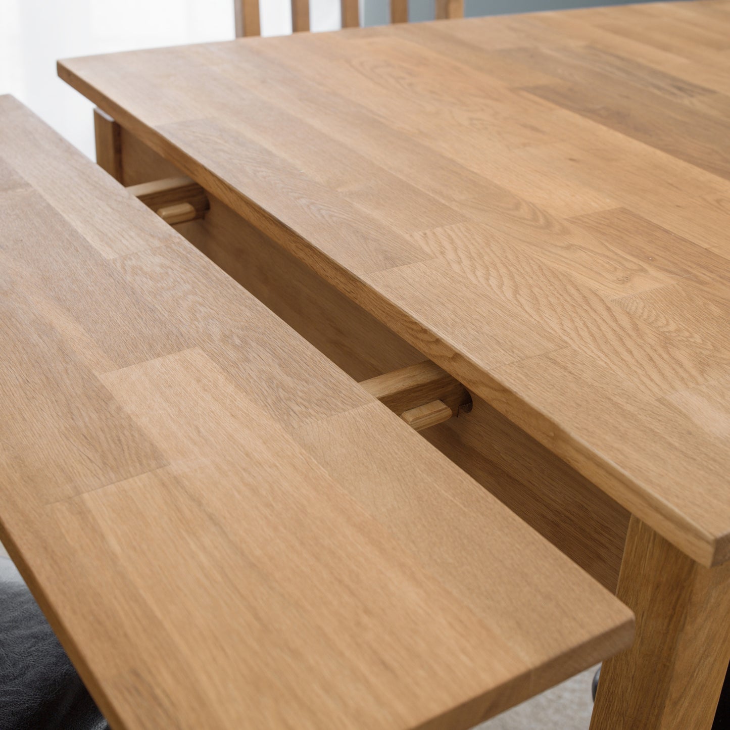 Coxmoor Solid White Oak Extending Dining Table Rich Oiled