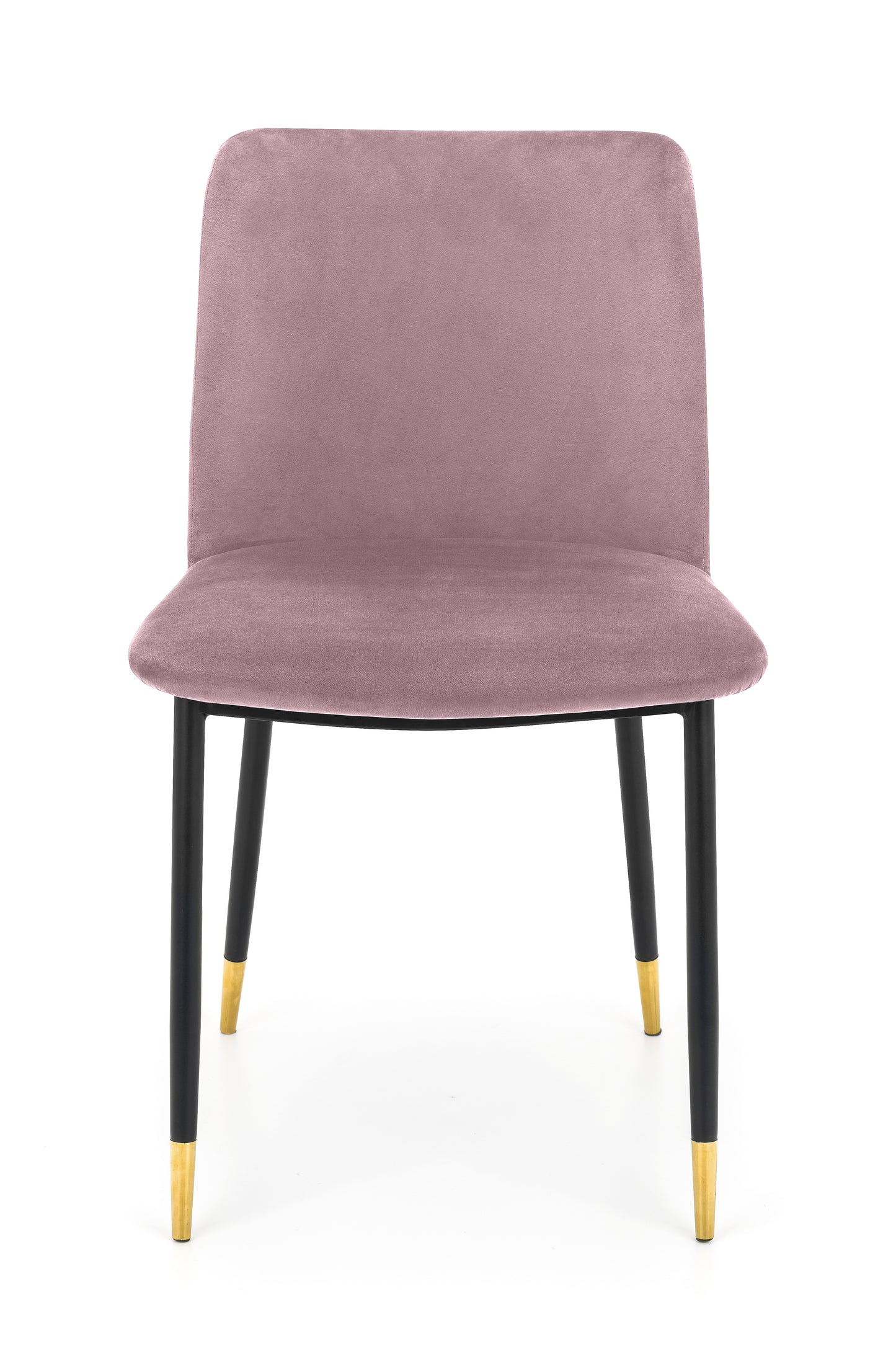 Delaunay Dining Chair Dusky Pink Fabric Black Legs