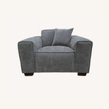 Dakota Sofa with soft duck feather padding, Boucle Fabric in Charcoal colour