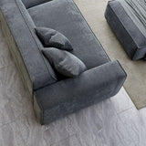 Dakota Sofa with soft duck feather padding, Boucle Fabric in Charcoal colour
