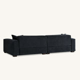 Dakota Sofa with soft duck feather padding, Boucle Fabric in Midnight colour