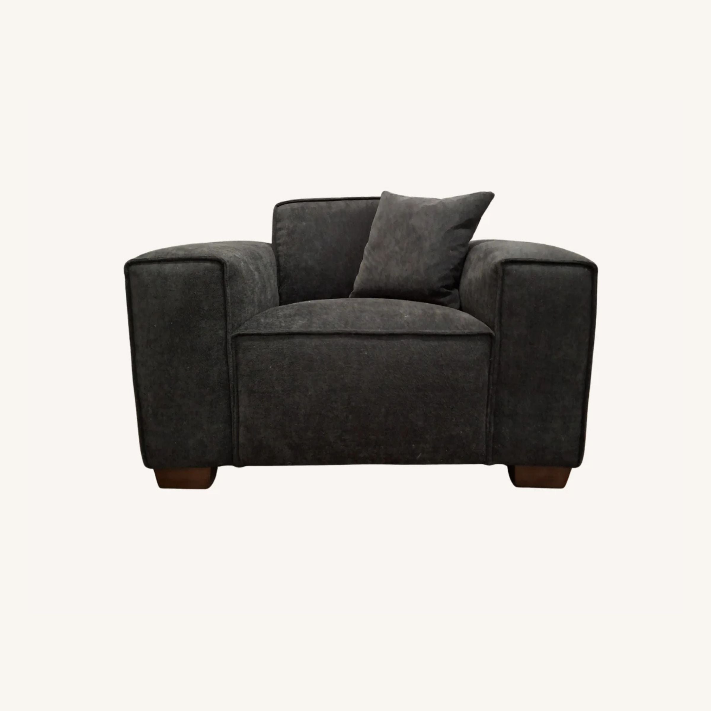 Dakota Sofa with soft duck feather padding, Boucle Fabric in Midnight colour