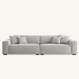 Dakota Sofa with soft duck feather padding, Boucle Fabric in Pebble colour