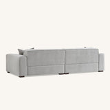 Dakota Sofa with soft duck feather padding, Boucle Fabric in Pebble colour