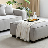 Dakota Sofa with soft duck feather padding, Boucle Fabric in Pebble colour