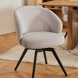 Colima Dining Table Oak & Darlene Dining Chair Swivel Function Beige(6 Chairs)