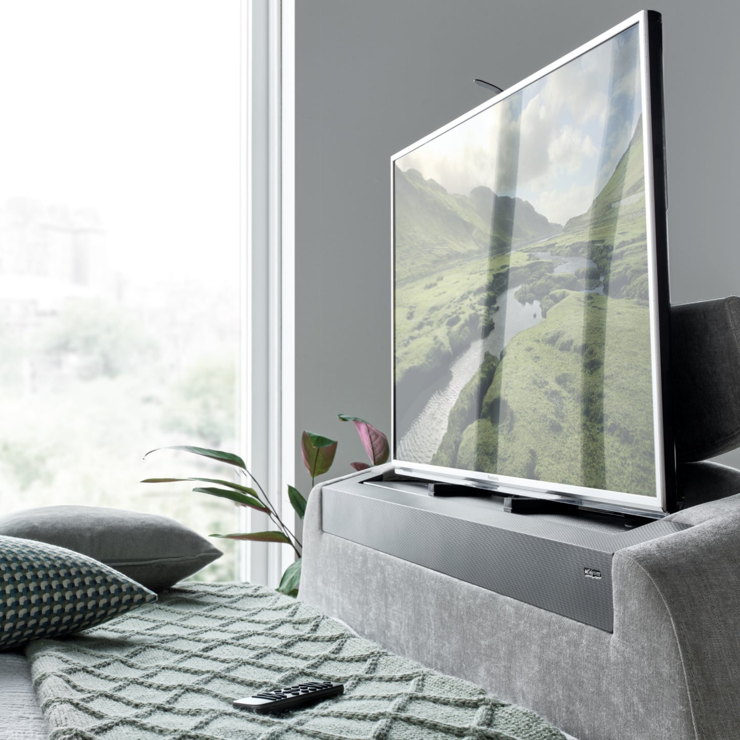 Darras 5.1.2.Dolby Atmos TV Bed in Madrian Light Grey