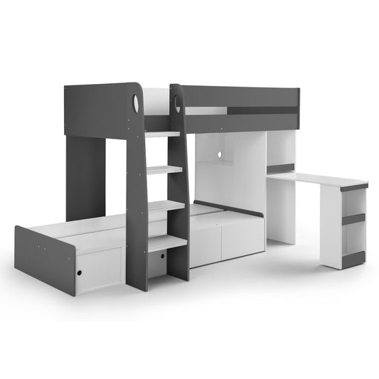 Eclipse Bunkbed - Charcoal and White