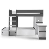 Eclipse Bunkbed - Charcoal and White